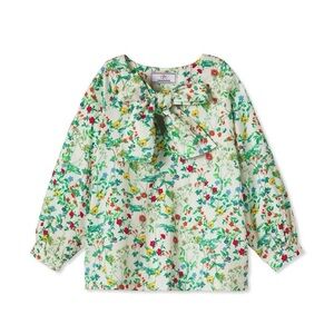 Classic Prep Childrenswear Becca
Neck Tie Shirt in Fall Floral. Size 12